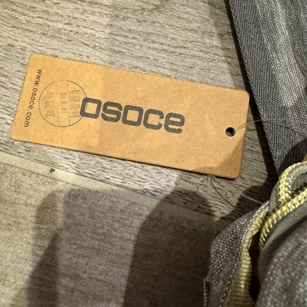 New OSOCE Diaper Bag‎ Backpack Gray Multi Pocket Baby Travel Backpack NWT